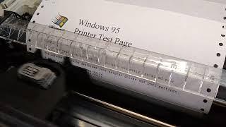 Panasonic KX-P2135 color dot matrix printer in action