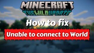 Fix Unable To Connect To World Minecraft Pe