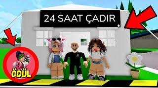 BROOKHAVEN'DA 24 SAAT ÇADIRDA KALDIK (ÖDÜLLÜ)AYŞEM ECE ARIARIGİLLERROBLOX BROOKHAVENRP