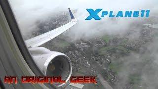 X Plane 11 | KSNA - KSMF STORMY FLIGHT | 757-200 | ORTHO4XP PHOTO REALISTIC SCENERY