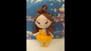 Вязанная Принцесса  Диснея Бель Princess Amigurumi Disney Belle  Платье