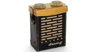 Unusual early Roland transistor radio at collectornet.net