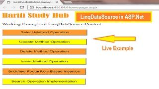 LinqDataSource in Asp.Net | What is LinqDataSource Control | Asp.Net in Hindi