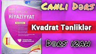  Canlı dərs . Birməchullu tənliklər dərs izahı