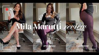 Office Outfit | Mila Marutti Stocking Review | Pantyhose & Nylons Try On