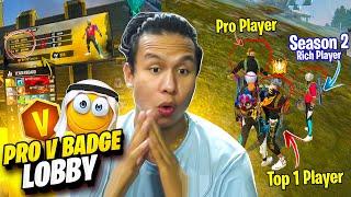 Pro V Badge Youtuber & Rich Season 2 Hiphop Player with Asian Scarf Top 1 Grandmaster Lobby  Tonde