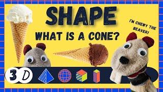 Real Life 3D Shapes: 3D Cone | Math Learning Video For Kids