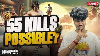 5 CHICKEN STREAK CHALLENGE!! | 55 SOLO KILLS POSSIBLE? | BGMI LIVE | #frostyislive #bgmilive
