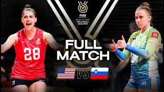  USA vs  SLO - Paris 2024 Olympic Qualification Tournament | Full Match - Volleyball