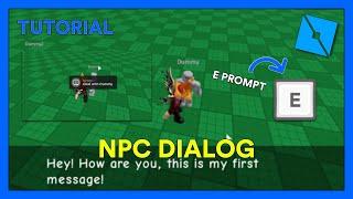 How to make a NPC 'E' PROMPT WITH DIALOGS (ProximityPrompt) | Roblox Studio