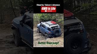 Fj cruiser struggled getting up the rocky hill climb Offroad #fjcruiser #offroad #toyota