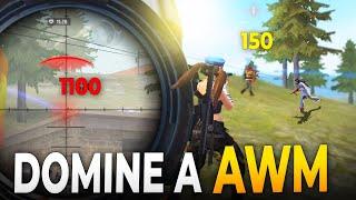 APRENDA COMO JOGAR DE AWM NO FREE FIRE MOBILE E DOMINE TODAS AS SNIPERS!! FREE FIRE DICAS