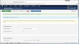 Using Akeeba backup for Joomla