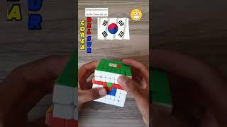 Bandera de (COREA) (Cubo Rubik) #joscuby #Shorts