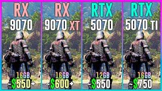 RX 9070 vs RX 9070 XT vs RTX 5070 vs RTX 5070 TI - Tested in 25 Games