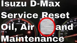 Isuzu D-Max Service Light Reset 2016 2017 2018 2019 2020 TFS DMax D Max Maintenance Engine Oil 4x4