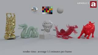 Render Comparison Test 1 - Redshift, Arnold, V-Ray, Mantra -