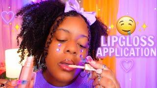 ASMR  Lipgloss Application Lip Smacking, Mouth Sounds, Pumping  