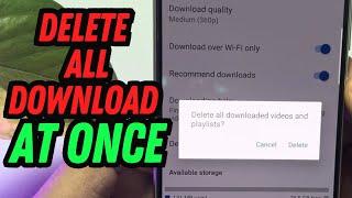 How to delete all downloaded videos on youtube (2025 UPDATED)