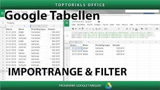 Filter und Importrange kombiniert (Google Tabellen / Spreadsheets)