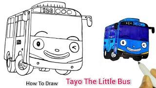 How To Draw Tayo The Little Bus Easy  | Cartooning Cute Drawings