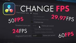 Change frame rate | DaVinci Resolve Tutorial