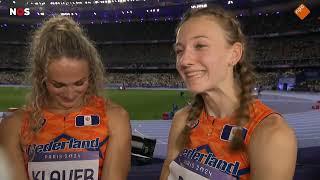 Femke Bol, Lieke Klaver and TeamNL• Interview Dutch TV Women's 4x400m •  Olympic Silver Medal 