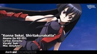 [TYER] Akame ga Kill! ED1 - Konna Sekai, Shiritakunakatta (English Cover) (feat. Saki)