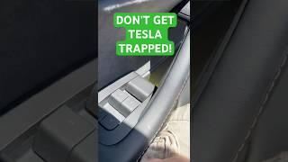 Trapped in your Tesla on FIRE? Where is the manual door release?