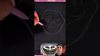 Drawing Troll face creepy 3 #meme