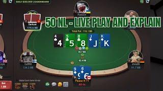 How to Crush Low Stakes NL - 50 NL GG Live Play ( 3 Tables)