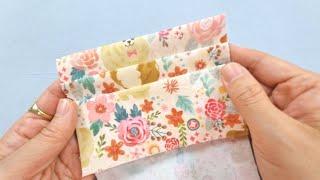 You can make a card wallet easily and simply with one piece of fabric.