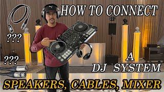 HOW TO CONNECT AND HOOKUP A DJ SETUP SOUND SYSTEM. (DIFFERENT WAYS)