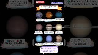  How Long Is a Day on Each Planet? (100% Accurate) 🪐#cosmicexplorers #space#nasa  #earth