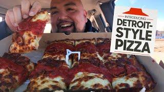 New Pizza Hut DETROIT STYLE PIZZA  Mukbang Review
