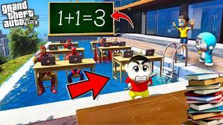 Shinchan  Fun in School With Doraemon in GTAV in Telugu | Black7plays