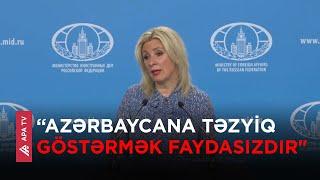 Mariya Zaxarova Qərbin Azərbaycana təzyiqindən danışdı – APA TV