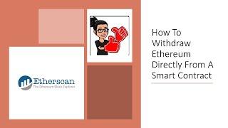 How To Withdraw Your Ethereum  Directly From A Smart Contract With @Pacey Crypto!