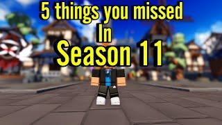 5 THINGS YOU MISSED IN ROBLOX BEDWARS SEASON 11!