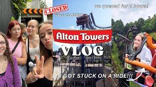 i got stuck on a rollercoaster- ALTON TOWERS VLOG