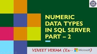 Numeric Data Types - Part 2 | Microsoft SQL Server | Float, Real, int, bigint, smallint, tinyint