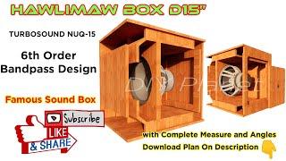 Halimaw Box D15 Simplified TURBOSOUND NUQ115 Bandpass subwoofer box designs