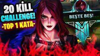 PENTA ATTIM! TOP 1 KATARİNA GERİ DÖNDÜ! YÜKSEK ELO 20 KILL CHALLENGE! @shimawr