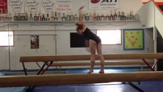 Kendyl first cartwheel on HIGH beam!!