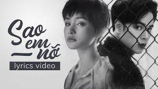 Sao Em Nỡ - Hiền Hồ Ft. Jaykii | Lyric Video