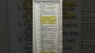 Let's Read... Proverbs 29:15-21 #shorts #biblepassage #nasb