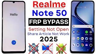 Realme Note 50 Frp Bypass Without Pc | Realme (RMX3834) Google Account Bypass Share Article Not Work