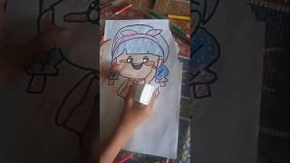 Children's drawings become more interesting using a pen eraser #kidsvideo #drawing