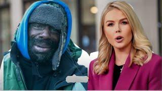 Homeless Man asks Karoline Leavitt "Can you give me 1$?" Karoline’s response is SHOCKING