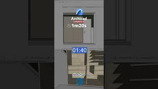 "Archicad vs Sketchup Speed Test: Unleashing the Power of 3D Design!  #Archicad #Sketchup